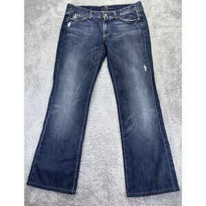 7 Seven For All Mankind Women Bootcut Jeans Western Size 31 (10) Distressed